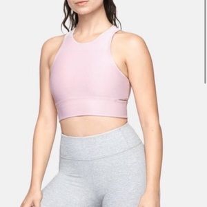 Lilac outdoor voices slash back crop top